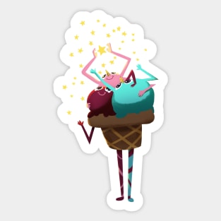 Ice cream buddies Sticker